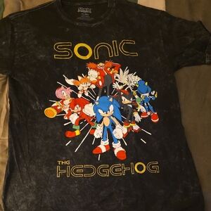 Sonic The Hedgehog Graphic T-Shirt - Black/Dark Wash